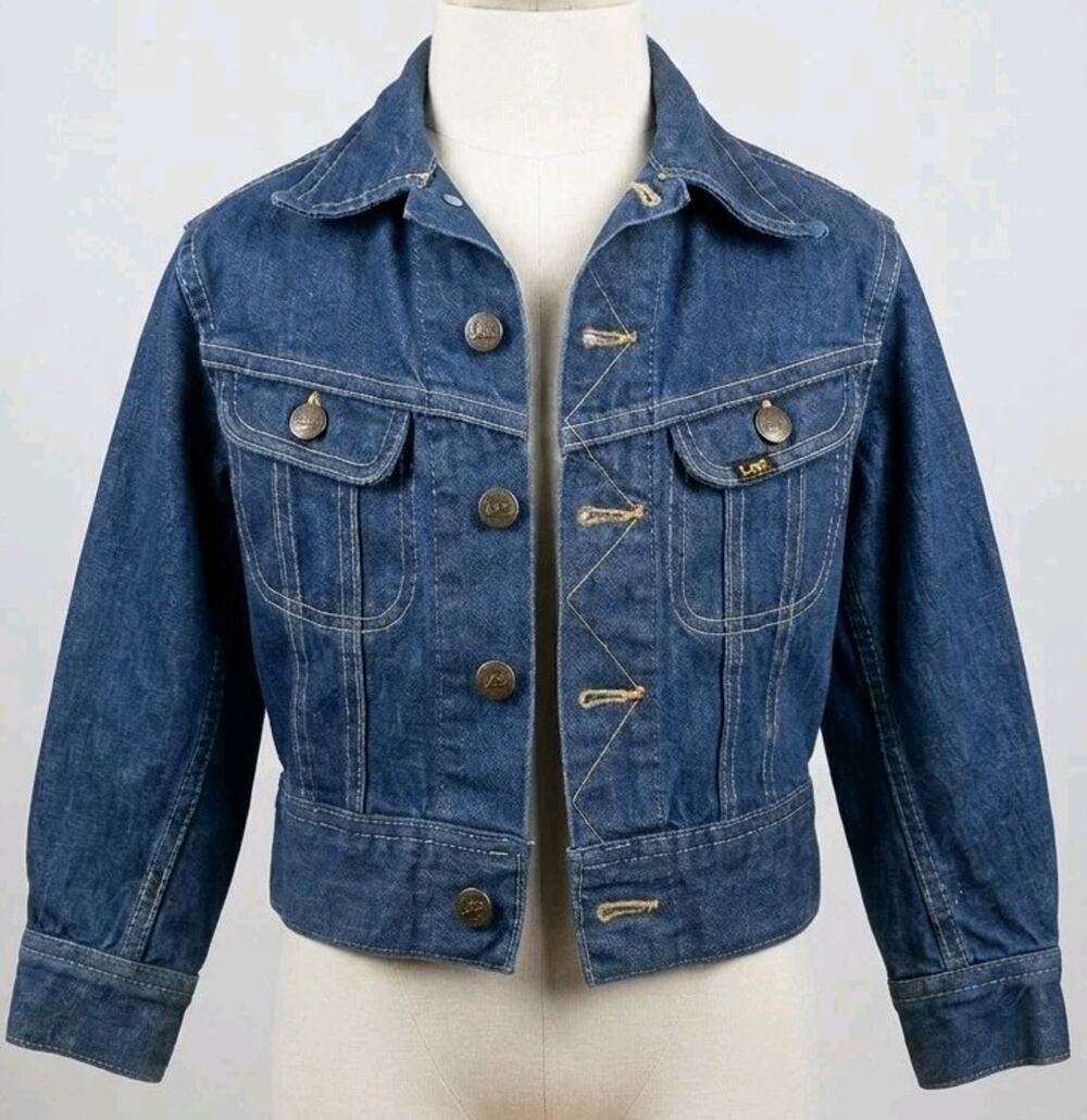Vintage 1970s Lee Riders 109-JB Denim Jacket Kids Sz 6 Union Made USA Sanforized